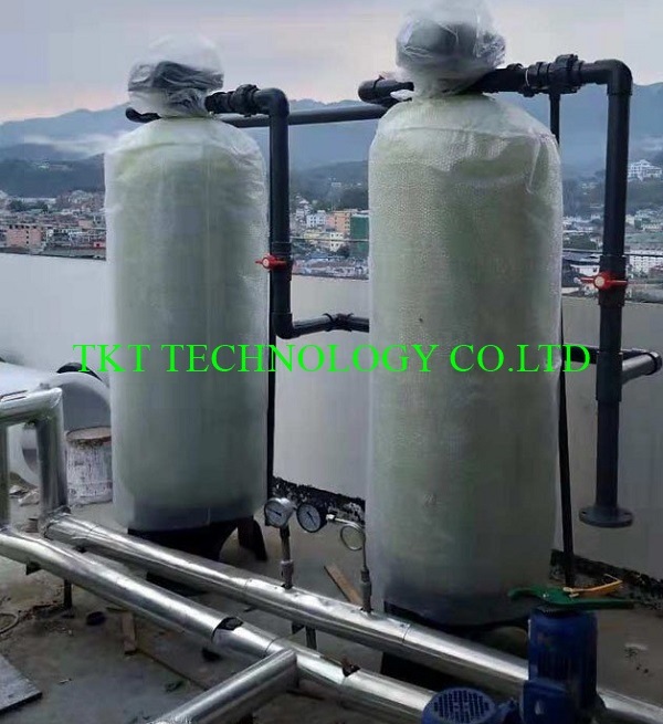 Hệ thống thiết bị bộ cột lọc composite tổng đầu nguồn xử lý nước giếng khoan nhiễm phèn cấp cho sinh hoạt và công nghiệp tại Đắk Lắk
