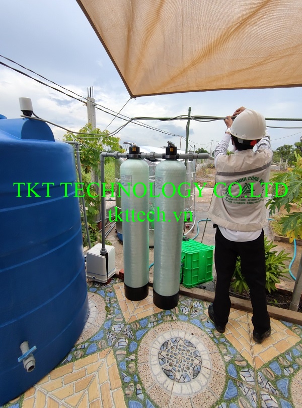 Lắp đặt hệ thống lọc nước giếng khoan sinh hoạt tại Thạnh Hoà, Bến Lức, Long An