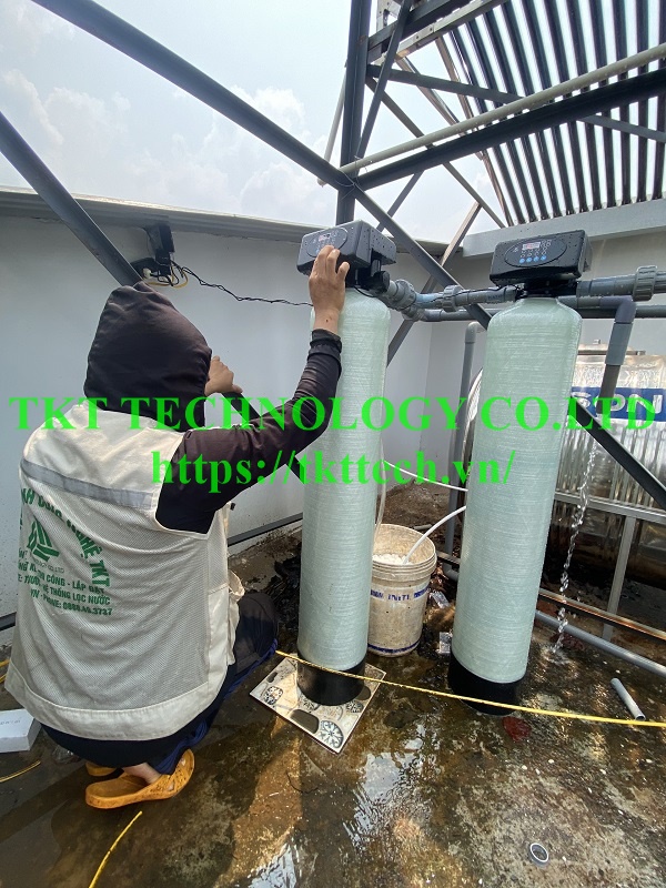 Hệ thống lọc xử lý nước giếng khoan nhà nuôi yến nhiễm vôi và canxi tựu động  cho hệ thống phun sương và tạo ẩm khu vực Đắk Nông