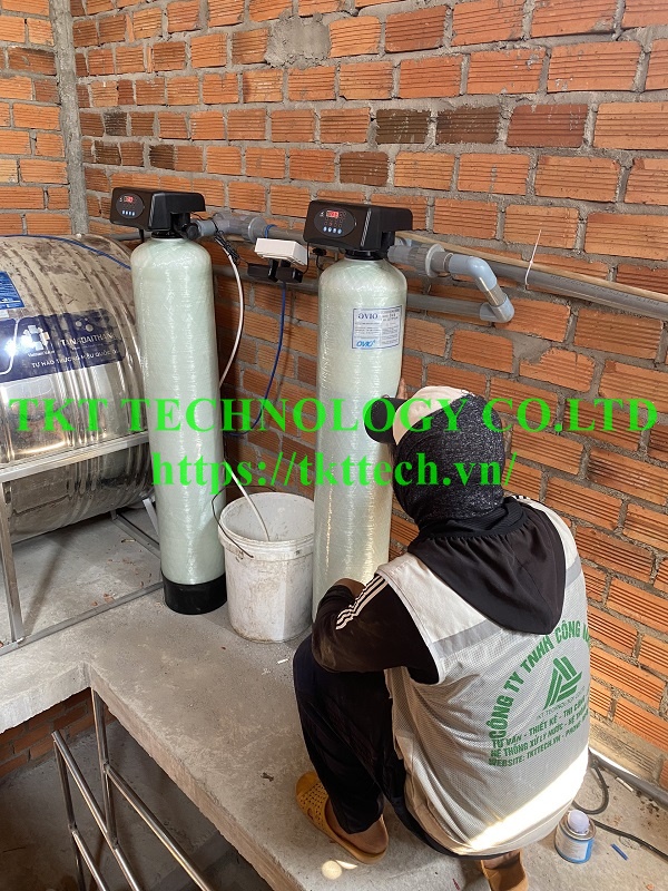 Lắp đặt hệ thống lọc xử lý nước giếng khoan nhiễm phèn và vôi tự động cho sinh hoạt và phun sương nhà yến tại Huyện Ea Súp tỉnh đắk lắk